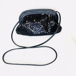 Whitting & Davis Vintage Black Mesh Evening Bag